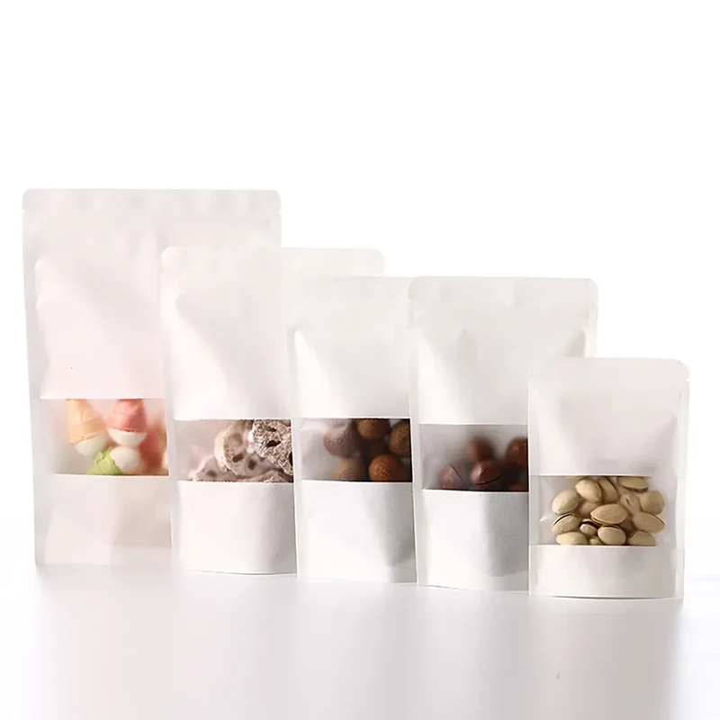 Sachets Kraft avec Fenêtre - Lot de 100