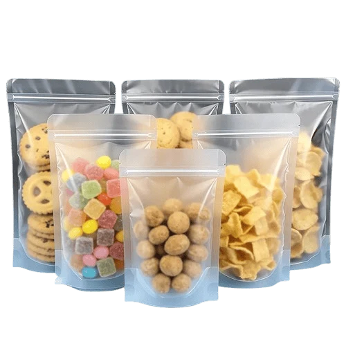 Sachets Zip Alimentaires Matinés - Lot de 100 Pièces Resealable