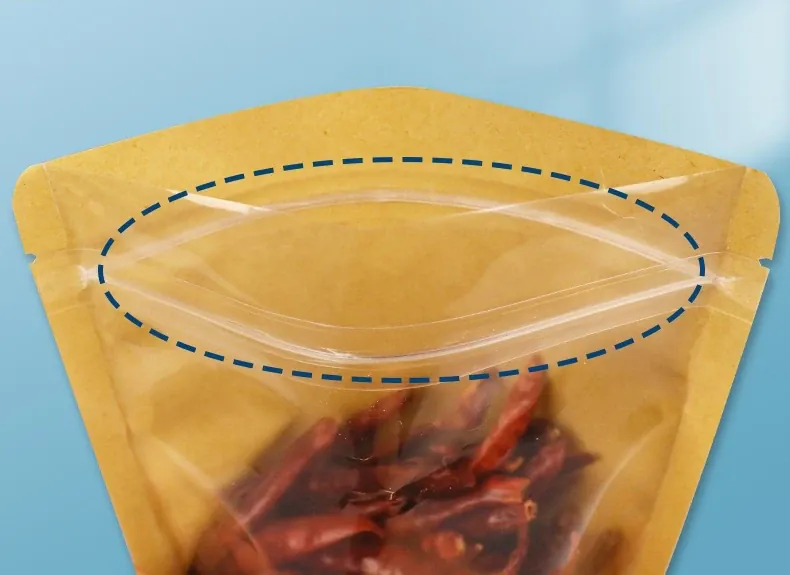 Sachets Kraft Ziplock Transparent - Lot de 100