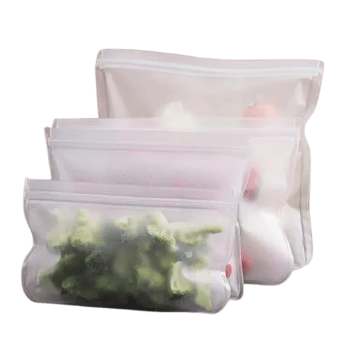 Sachets Silicone Réutilisables Lot de 10 Hermétiques BPA Free