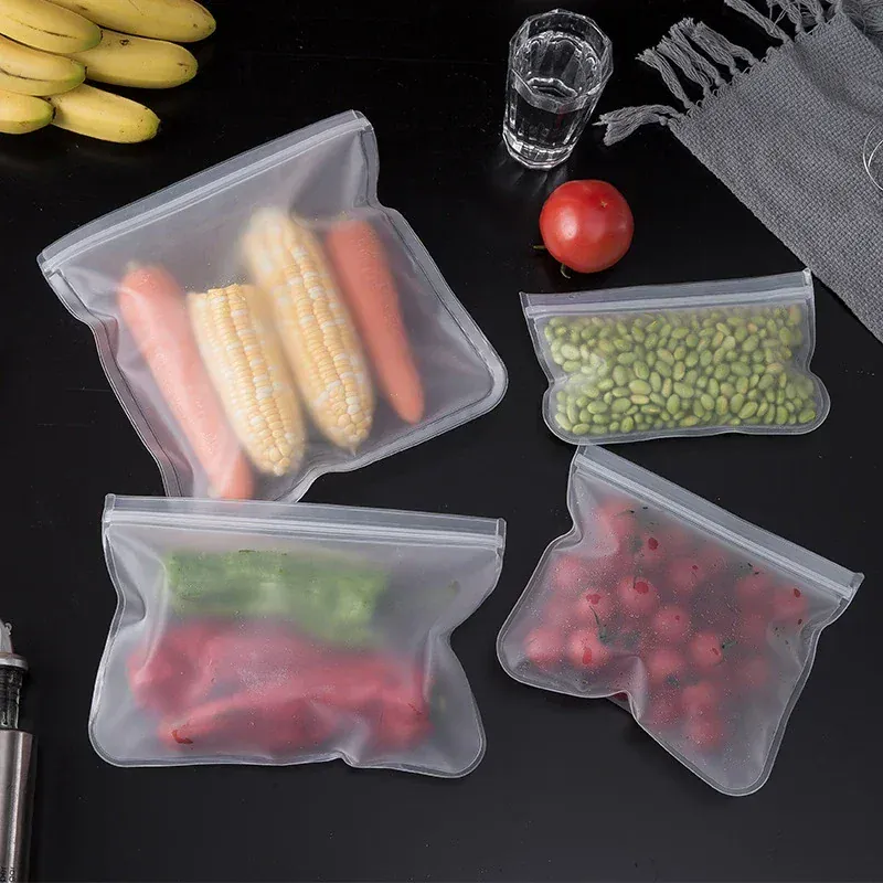 Sachets Silicone Réutilisables Lot de 10 Hermétiques BPA Free