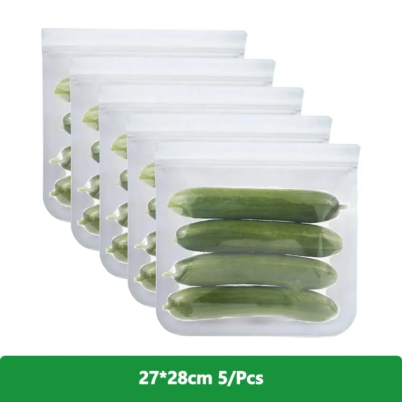 Sachets Silicone Réutilisables Lot de 10 Hermétiques BPA Free