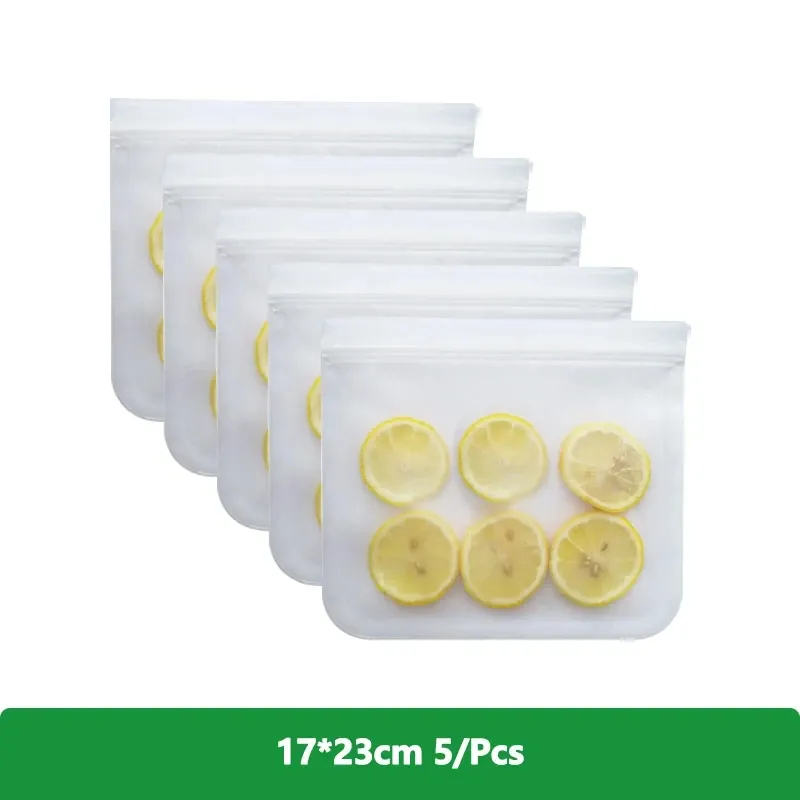 Sachets Silicone Réutilisables Lot de 10 Hermétiques BPA Free