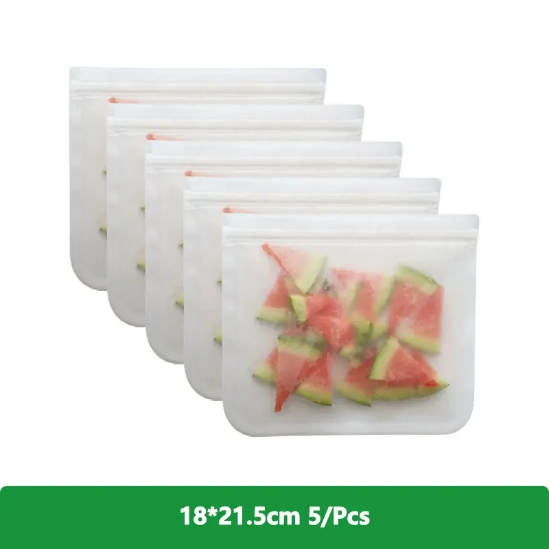 Sachets Silicone Réutilisables Lot de 10 Hermétiques BPA Free