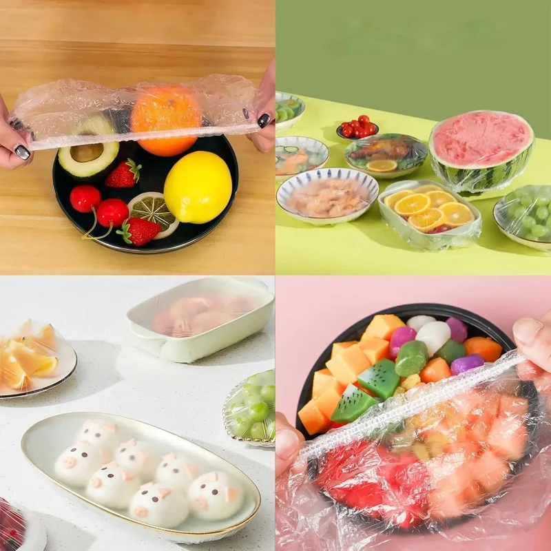 Film Alimentaire Élastique Jetable - Lot de 100 à 600 - 14-35 cm
