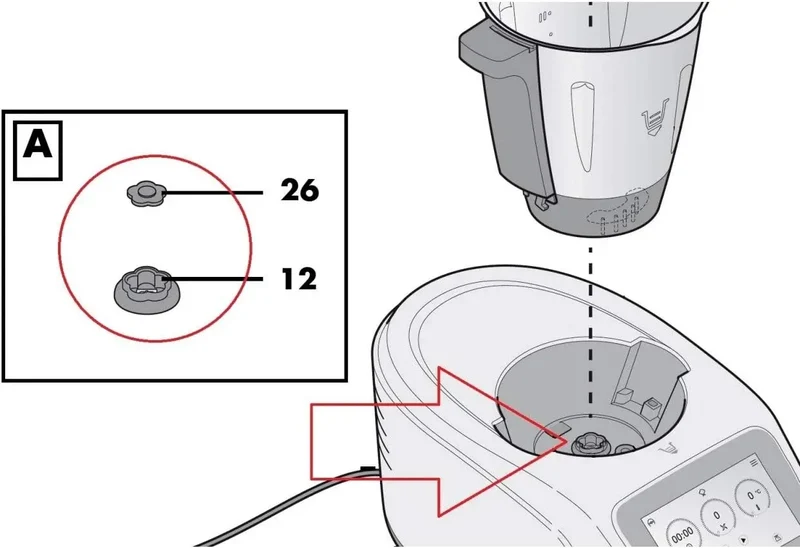 Lot de 2 Coupleurs (Clutch) en Acier Inoxydable pour Monsieur Cuisine Connect et Smart