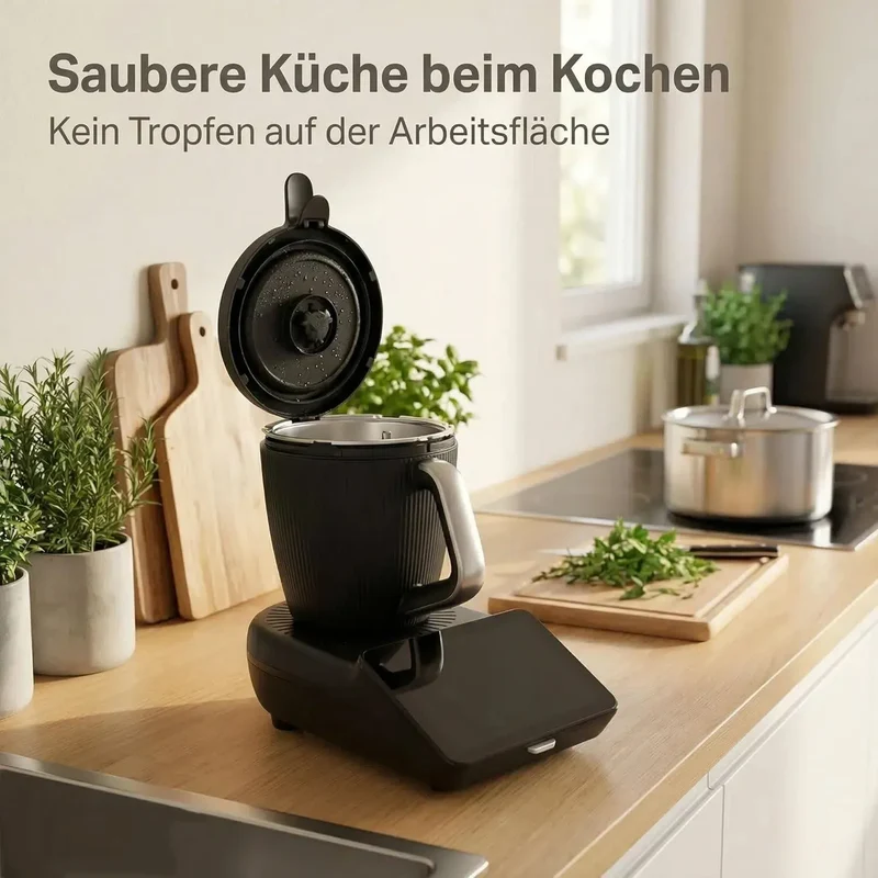 Couvercle Silicone Thermomix TM7 avec Clip de Sécurisation