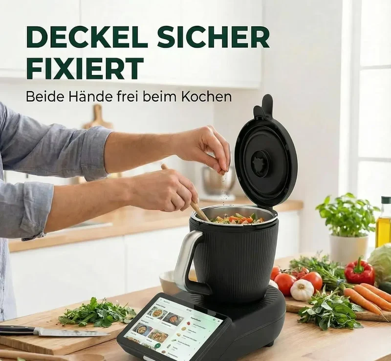 Couvercle Silicone Thermomix TM7 avec Clip de Sécurisation
