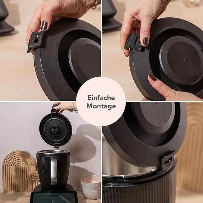Couvercle Silicone Thermomix TM7 avec Clip de Sécurisation