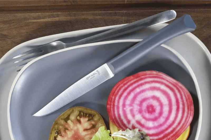 Couteau de table Opinel Bon Appétit + lame 11cm en inox manche en polymère anthracite