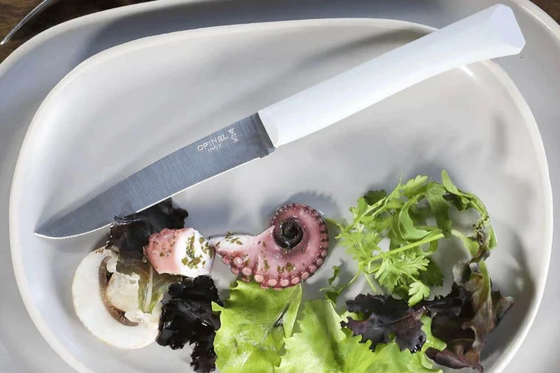 Couteau de table Opinel Bon Appétit + lame 11cm en inox manche en polymère nuage