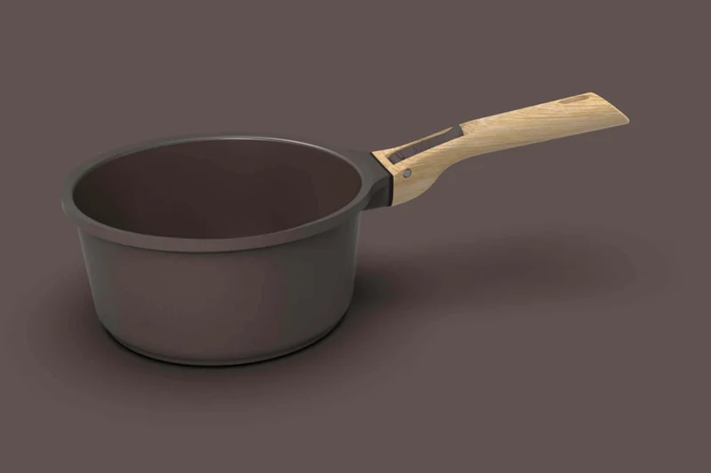 L'Incroyable Kit Cookut 2 poêles et 1 casserole à poignée amovible - moka