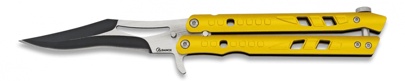 Couteau papillon jaune