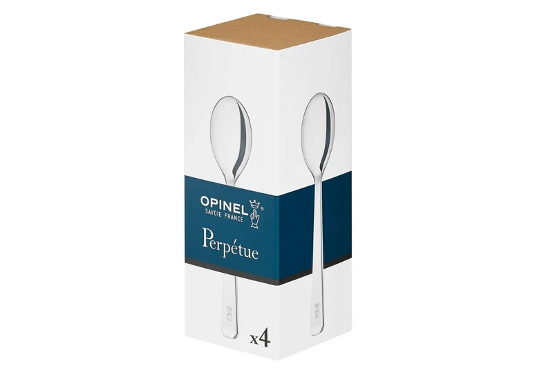 Boîte de 4 petites cuillères Opinel Perpétue tout en acier inox