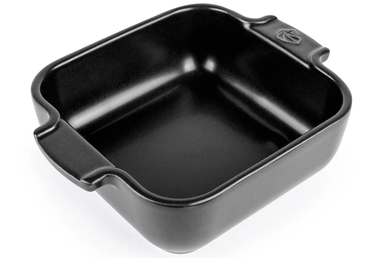 Plat four carré Peugeot Appolia en céramique noire satinée 13x13x4,5cm