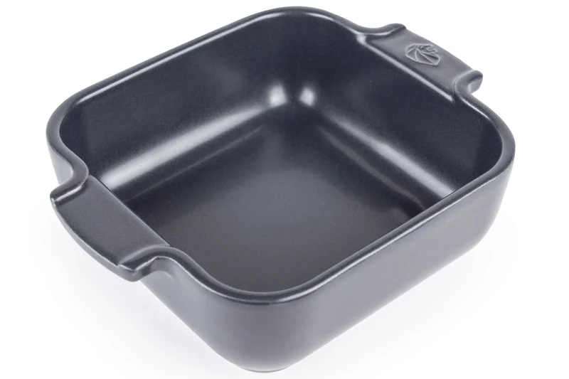 Plat four carré Peugeot Appolia en céramique ardoise 13x13x4,5cm