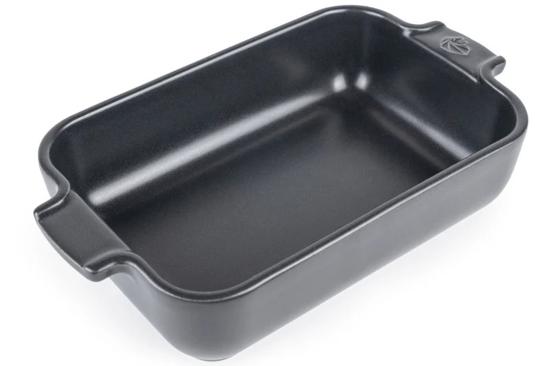 Plat four rectangle Peugeot Appolia en céramique ardoise 18x12x4,5cm