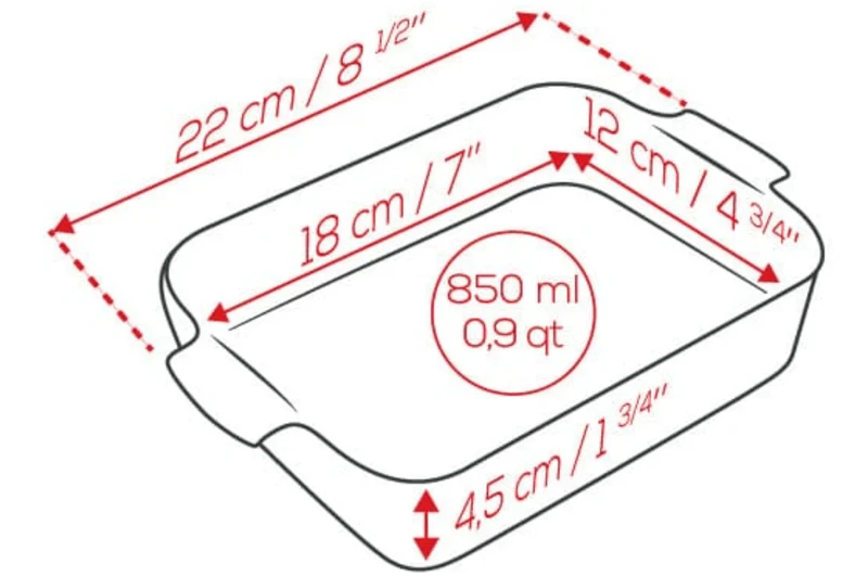 Plat four rectangle Peugeot Appolia en céramique ardoise 18x12x4,5cm