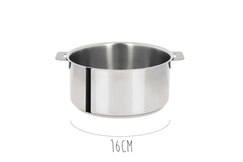 Set de 3 casseroles Cristel Mutine Amovible en inox 16 à 20cm - Poignée couleur incluse