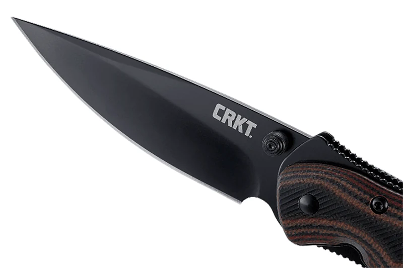 Couteau pliant CRKT Endorser manche G10 noir marron strié 10,5cm