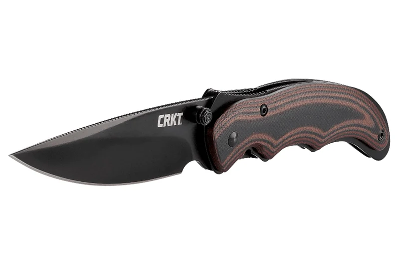 Couteau pliant CRKT Endorser manche G10 noir marron strié 10,5cm