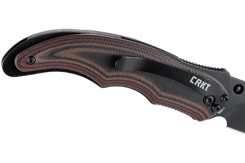 Couteau pliant CRKT Endorser manche G10 noir marron strié 10,5cm