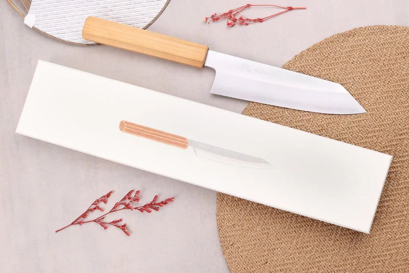 Couteau santoku kiritsuke 18cm japonais artisanal Hado Ginsan Cherry