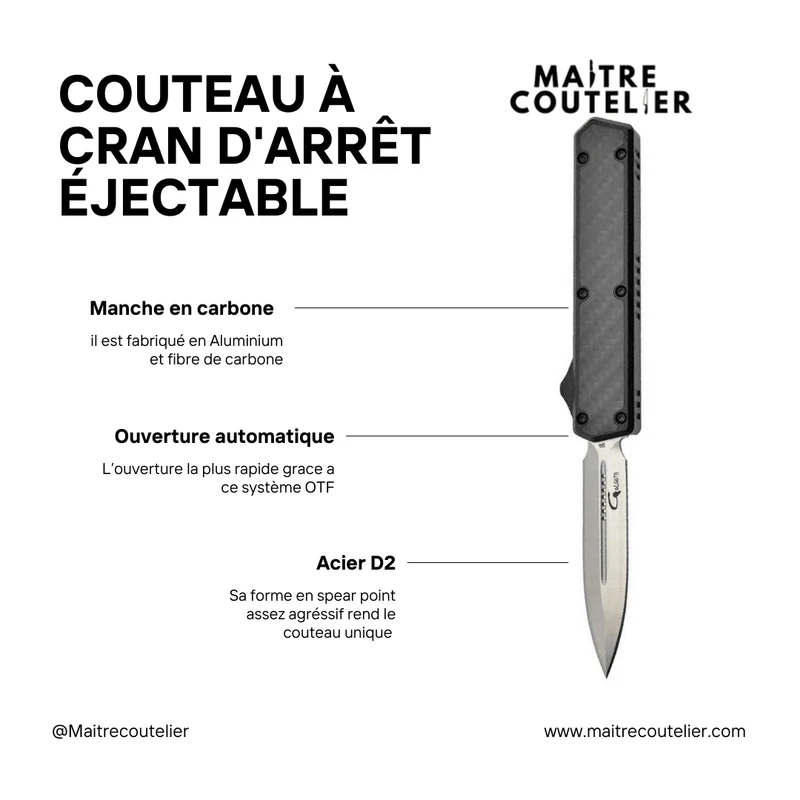 Couteau À Cran D'Arrêt Éjectable