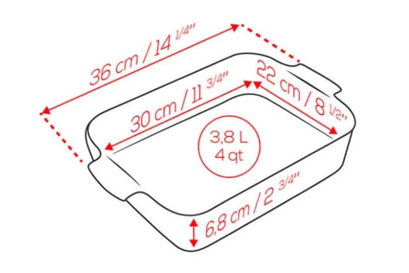 Plat four rectangle Peugeot Appolia en céramique ardoise