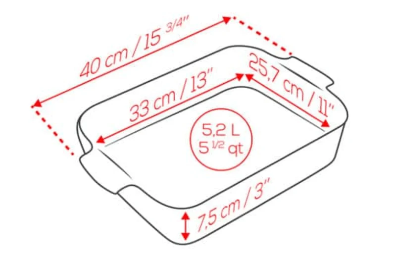 Plat four rectangle Peugeot Appolia en céramique ardoise