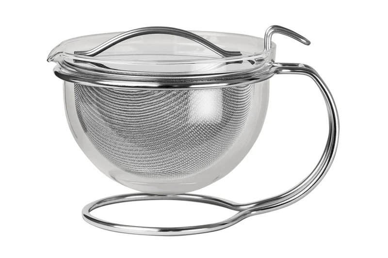 Théière Mono Filio 0,6L en verre borosilicate avec support en inox 18/10