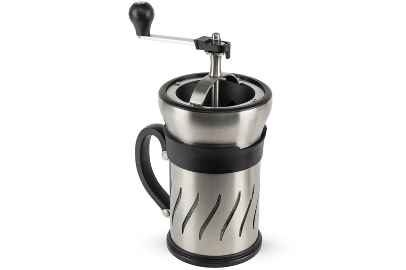 Moulin à café et cafetière à piston 2 en 1 Peugeot Paris Press en inox / ABS 15cm