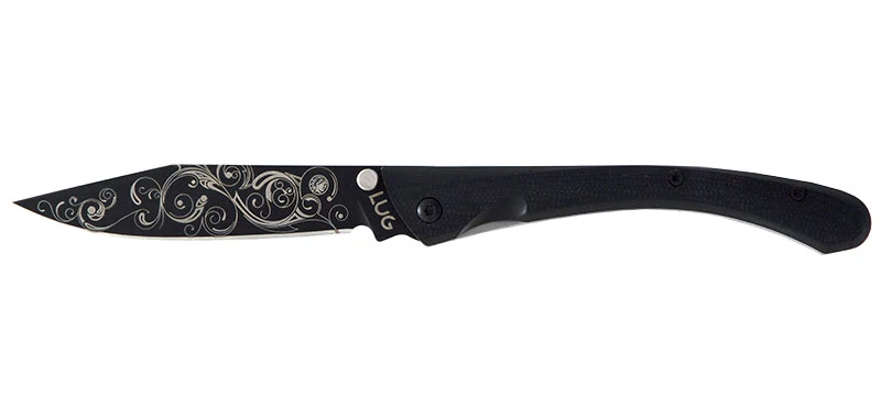 Couteau Pliant C63 Volutes Noir Lug