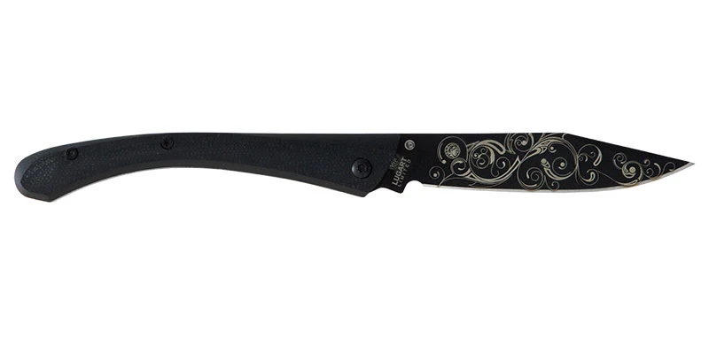 Couteau Pliant C63 Volutes Noir Lug