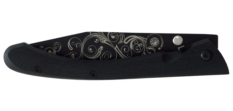 Couteau Pliant C63 Volutes Noir Lug