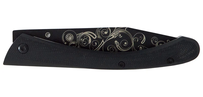 Couteau Pliant C63 Volutes Noir Lug