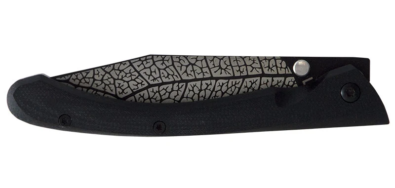 Couteau de Poche C63 Feuille Noir Lug