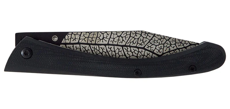 Couteau de Poche C63 Feuille Noir Lug