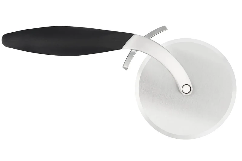 Roulette à pizza Microplane à double tranchant avec couvercle pique-pâte amovible