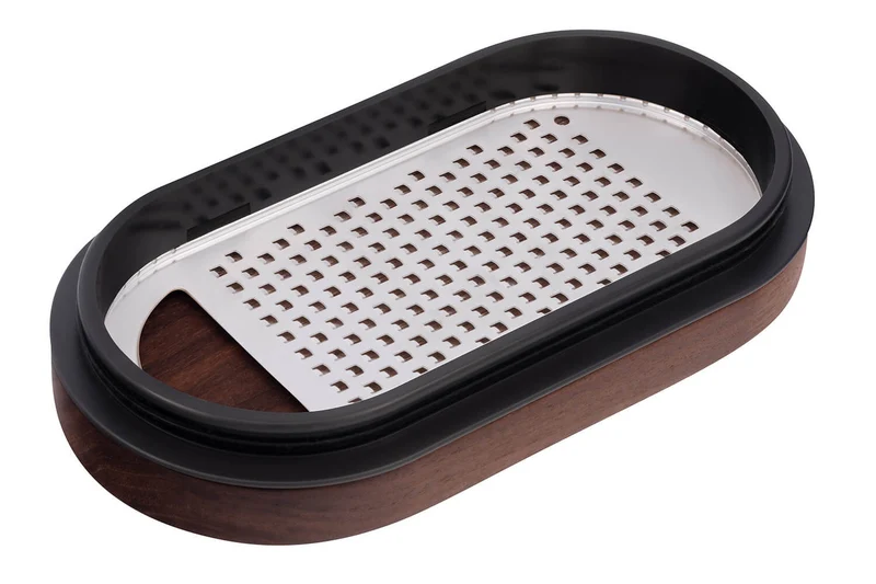 Râpe Microplane 3-en-1 noire avec boîte de conservation et double couvercle