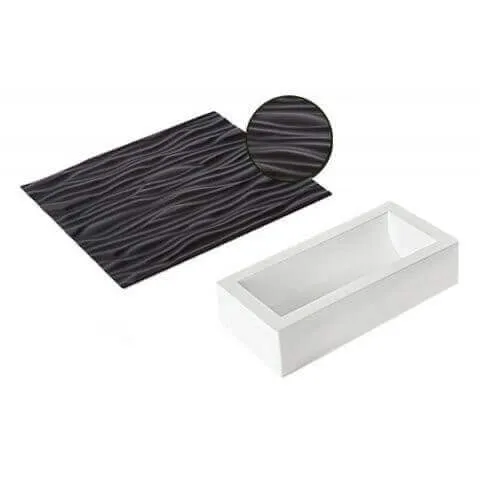 Kit moule à bûche 250 x 90mm + tapis de décor Silikomart