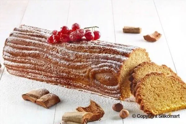 Kit moule à bûche 250 x 90mm + tapis de décor Silikomart