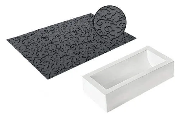 Kit moule à bûche 250 x 90mm + tapis de décor Silikomart
