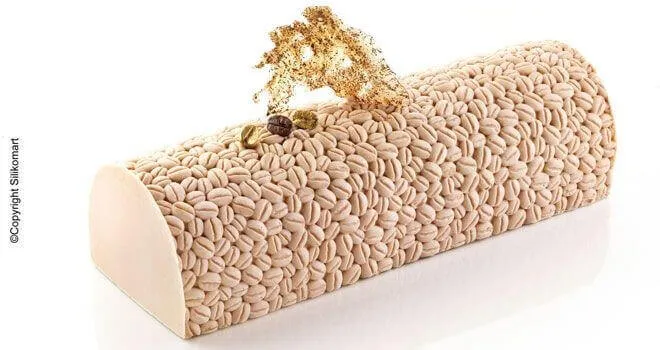 Kit moule à bûche 250 x 90mm + tapis de décor Silikomart