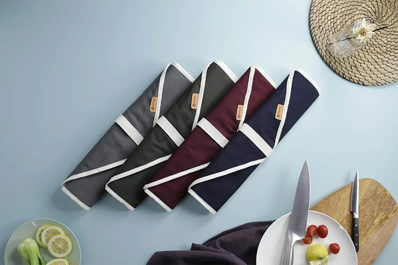 Trousse vide traditionnelle CHEF ROLL 7 pour 7 couteaux et ustensiles
