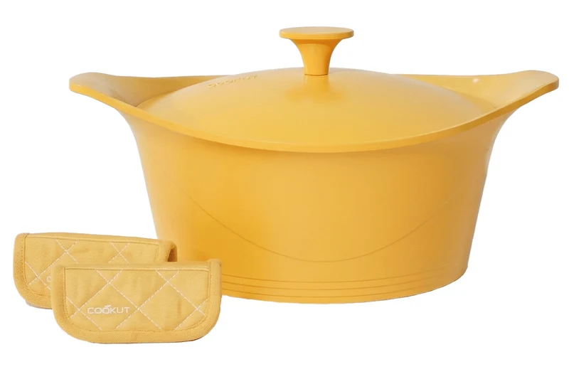 Coffret Cookut L'incroyable cocotte 24cm mangue avec poignée et maniques incluses - Édition limitée 2026
