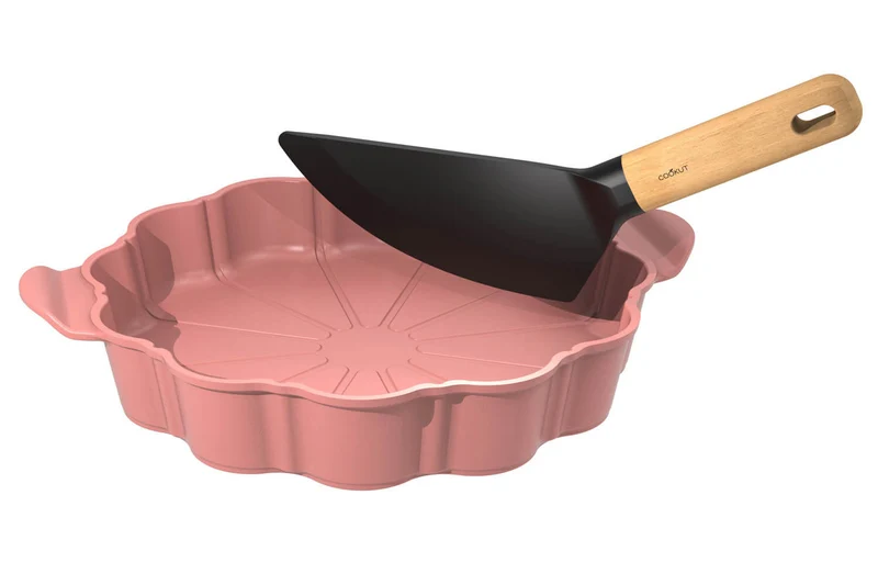 Plat à tarte Cookut Le Formidable avec coupe-tarte guimauve