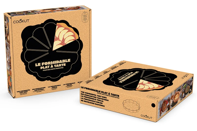 Plat à tarte Cookut Le Formidable avec coupe-tarte graphite