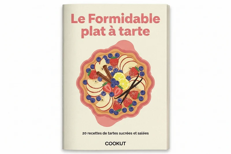 Plat à tarte Cookut Le Formidable avec coupe-tarte myrtille