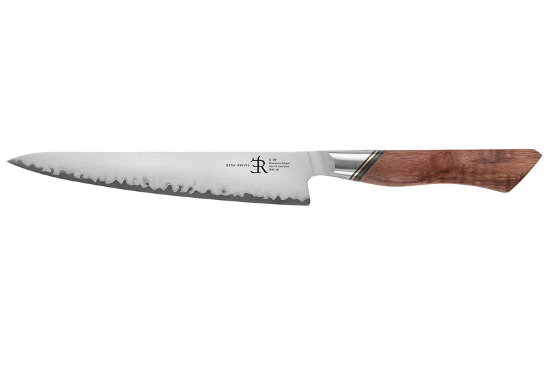 Couteau à découper 20,5cm Ryda Knives A-30 San Maï et manche en noyer